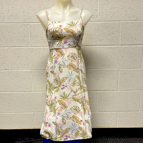 Forever 21 Tropical Print Midi Dress - Picture 1 of 3